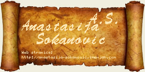 Anastasija Sokanović vizit kartica